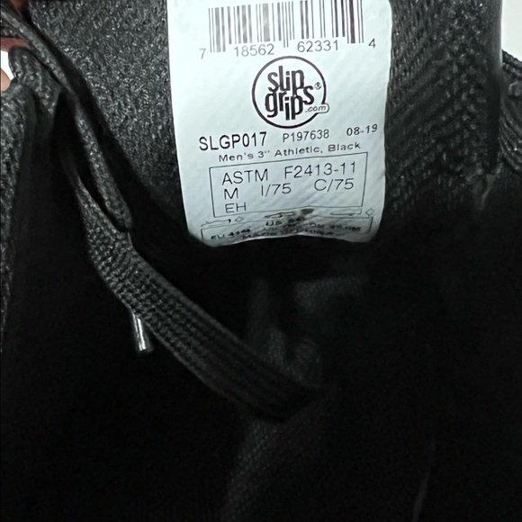 Slip Grips Safety Toe Slip Resistant EH Work Shoes Leather 8 FedEx Black Men’s - Picture 6 of 7